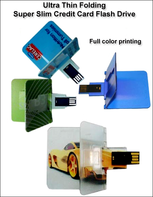 Ultra Thin Folding Super Slim Credit Card Flash Drive
